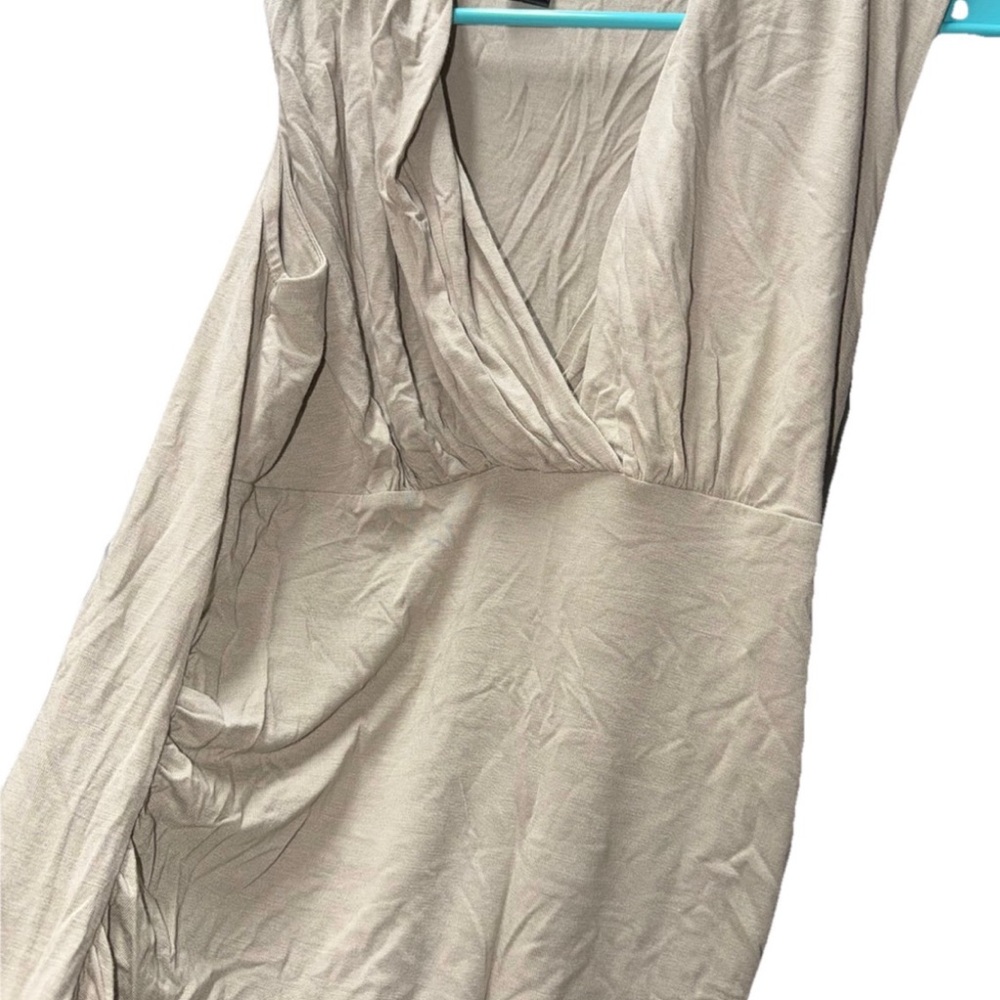 Ann Taylor Beige Ruched Dress